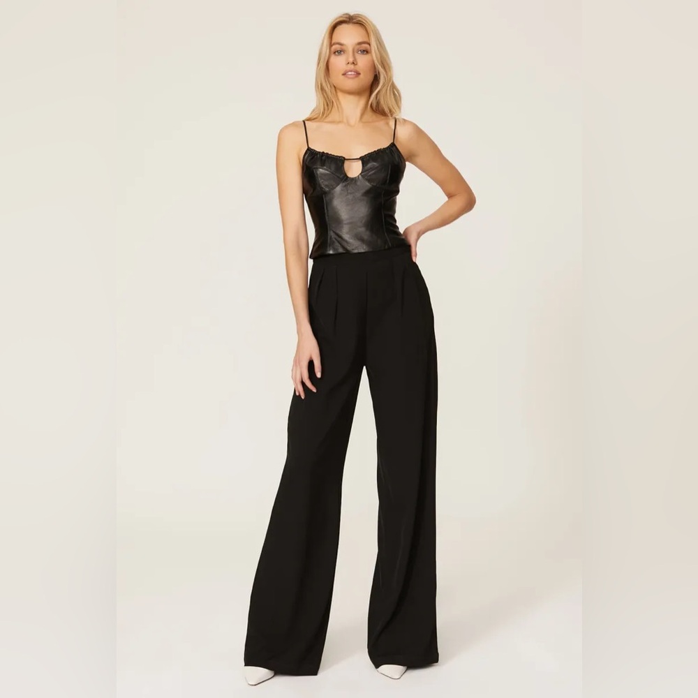 Aya Muse Pisa Faux Leather Top